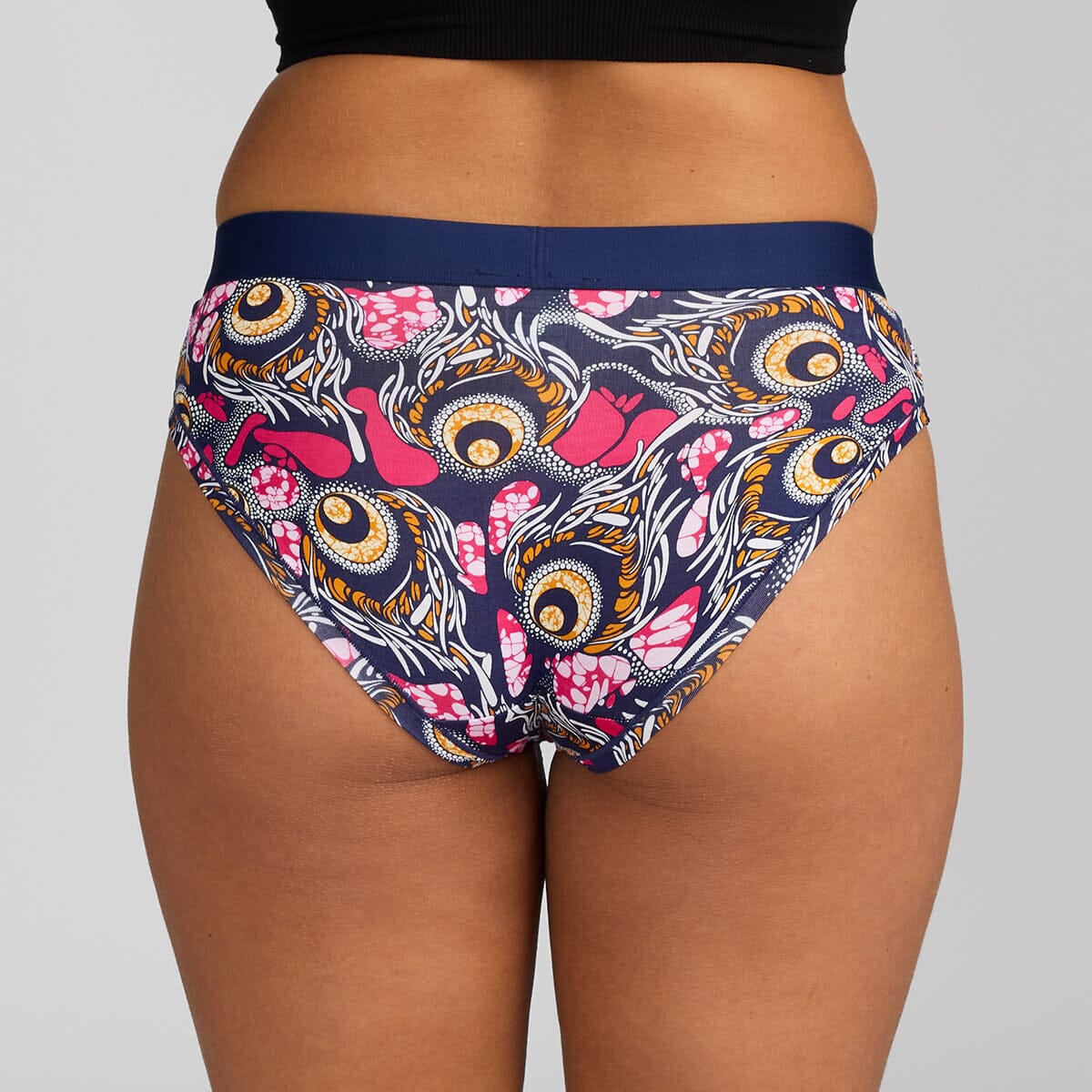 Women's Bikini Brief - African Pattern - Bamboo Underwear - Model:Alexandra