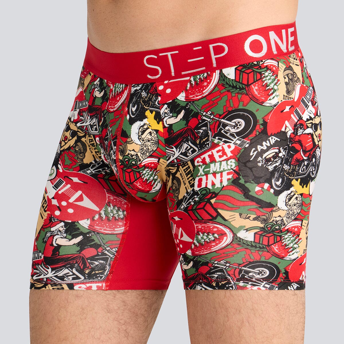 Boxer Brief - Christmas Biker - Bamboo Underwear - Model:Gaetano