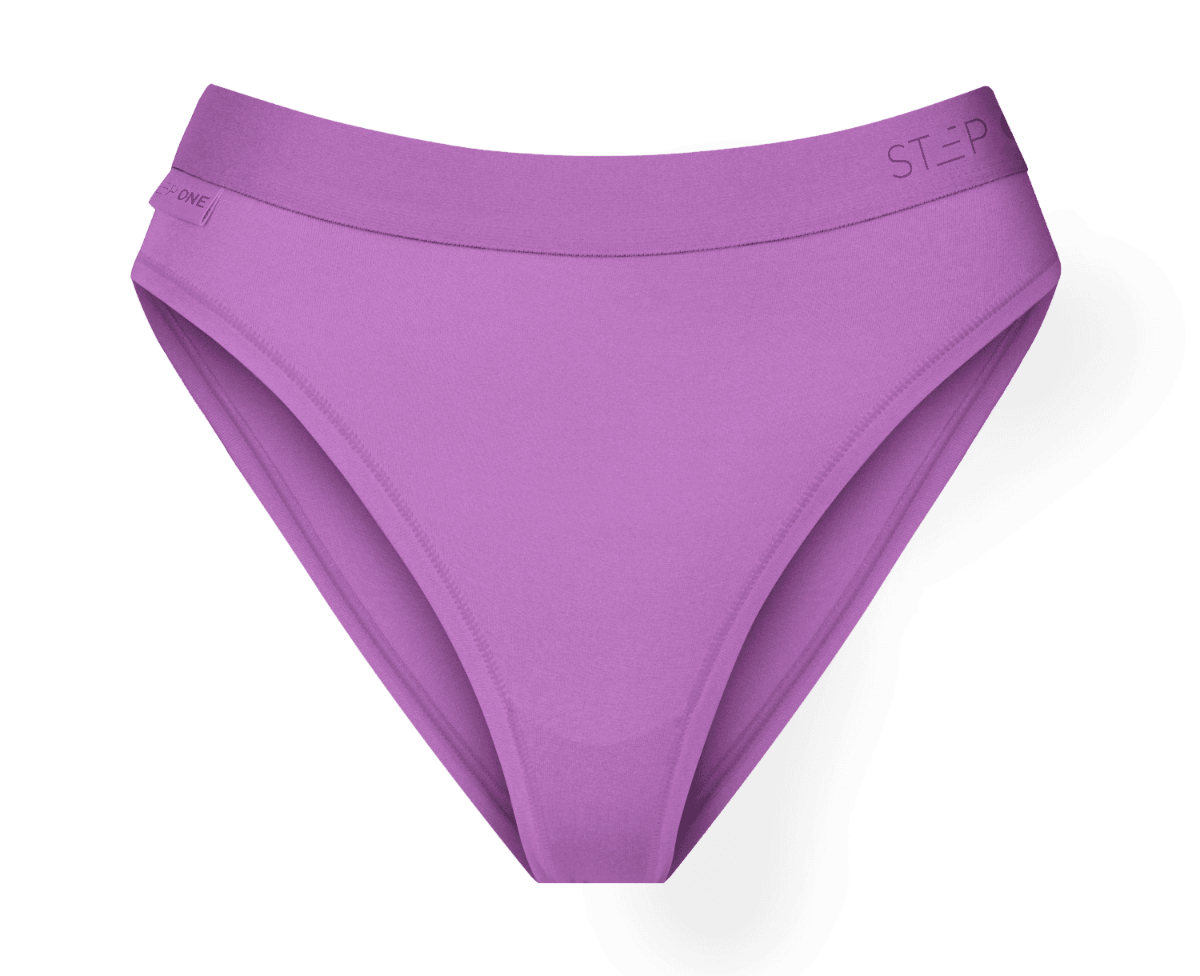 B91xZ Womens Bikini Panties Invisible Briefs Embroidery Floral Panties,L  Purple