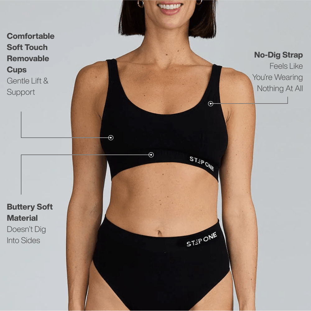 Women's SmoothFit Padded Bra Espresso-Tini Step One Bamboo Bra