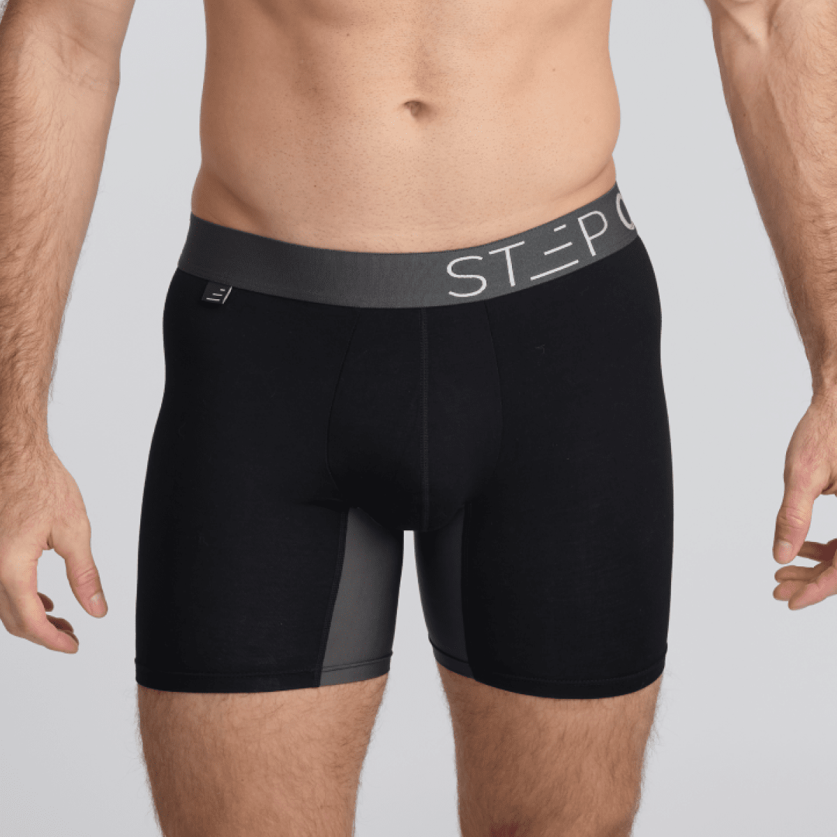 Men's Bamboo Underwear Boxers in black and grey