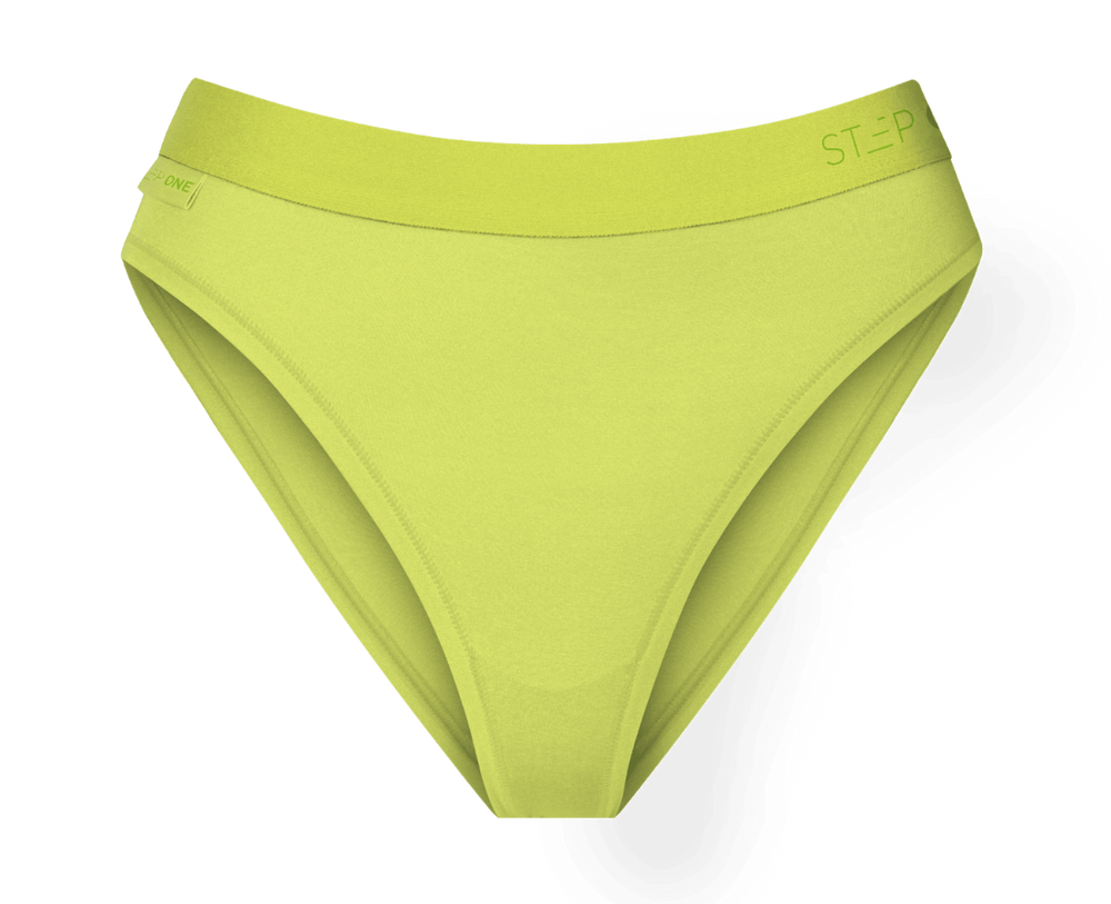 Women's Bikini Brief Lime Punch Step One Bamboo Underwear Australia