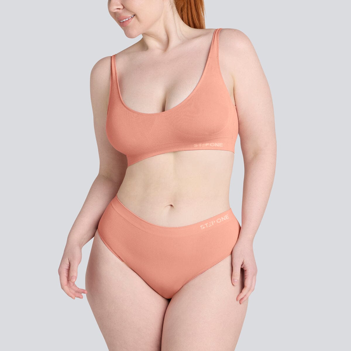 Women's SmoothFit Bikini Brief - Peaches & Cream - Bamboo Underwear - Model:Eloise