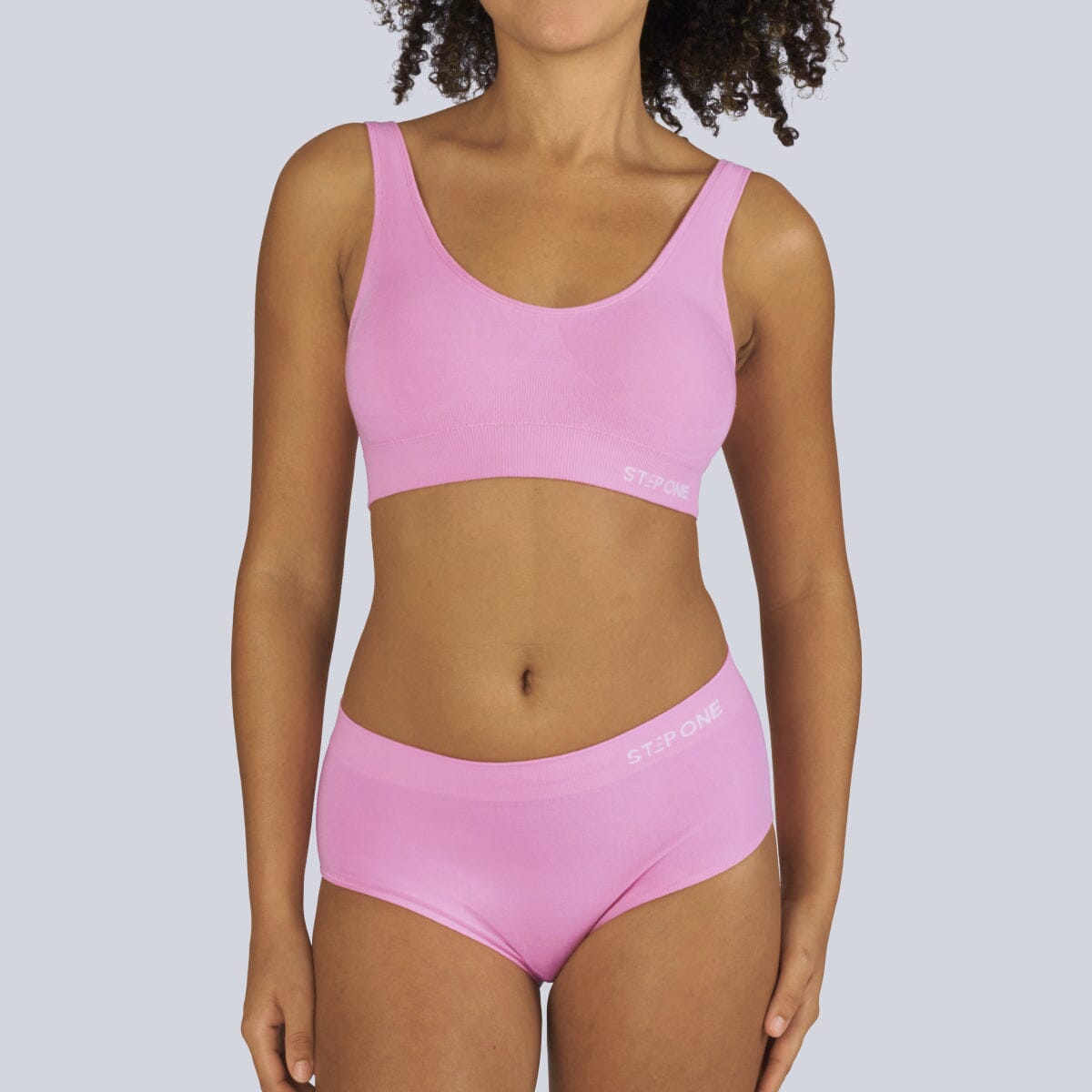 Women's SmoothFit Padded Bra - Prism Pink - Bamboo Underwear - Model:Armani