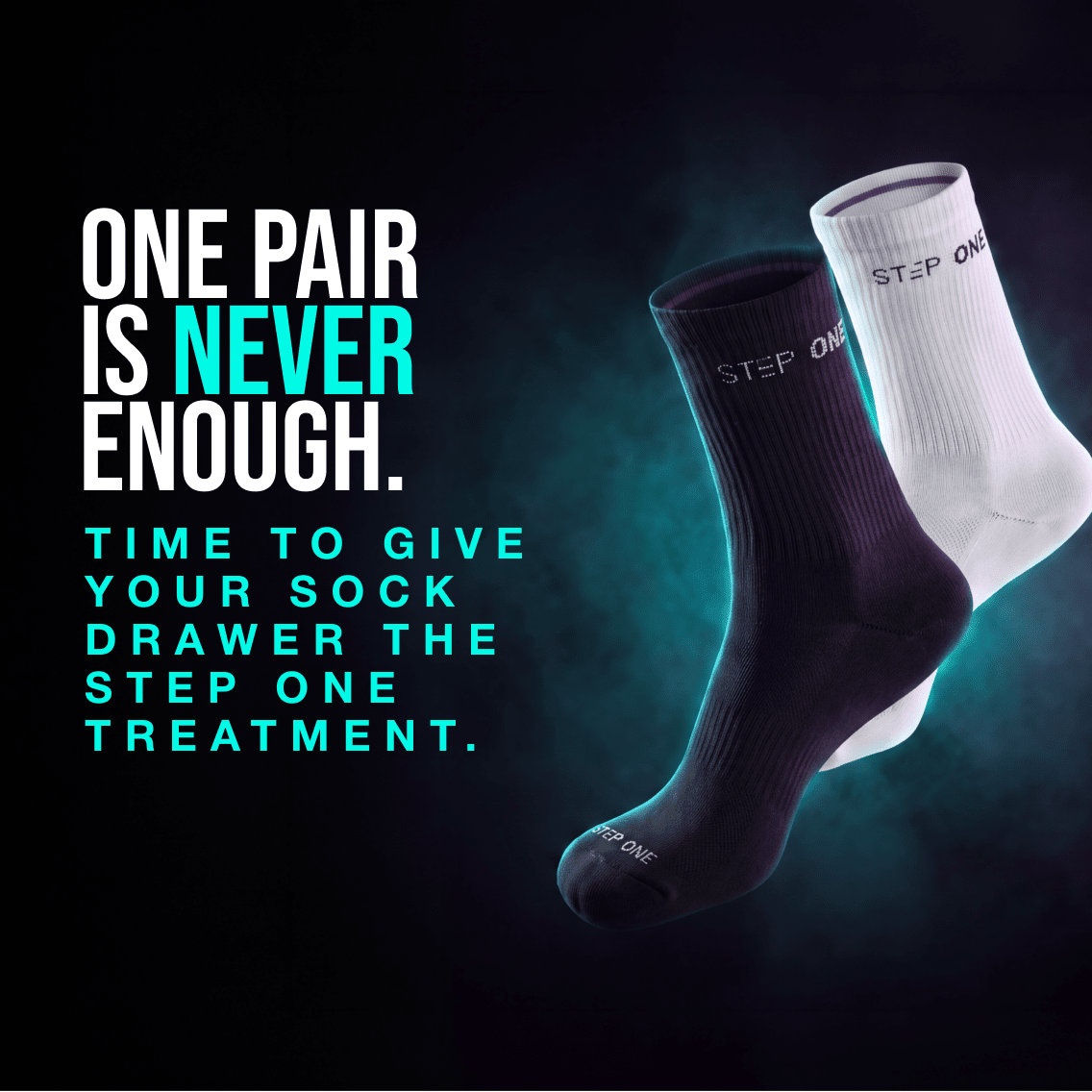 Crew Sock 4 Pack - Black - Bamboo Underwear
