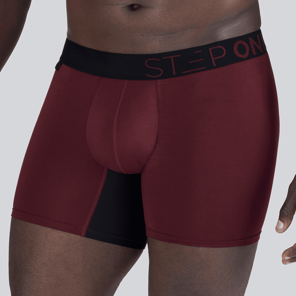 Trunk - Burgundy & Black - Bamboo Underwear  - Model:Baba