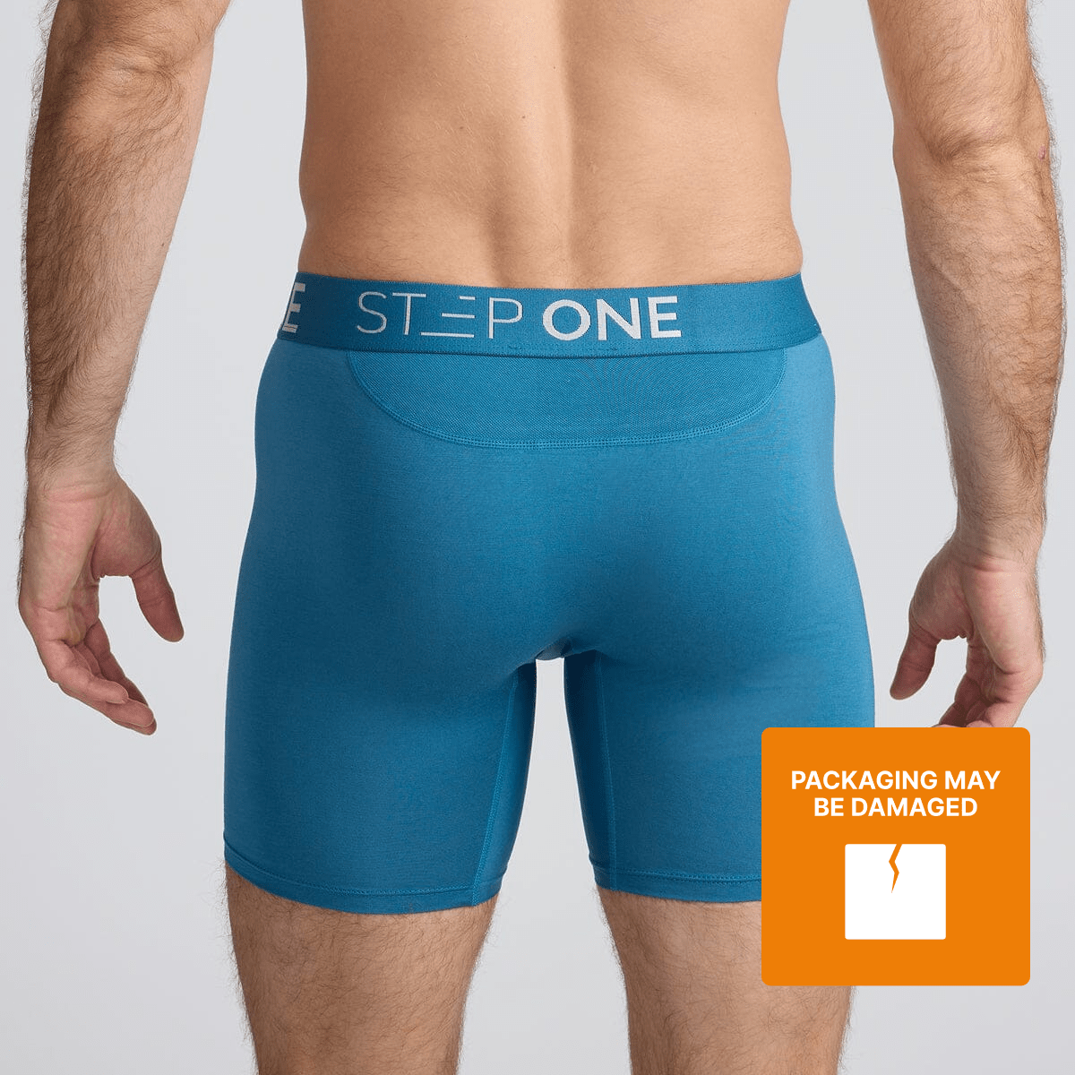 Men's Bamboo Underwear Boxers in blue - Model:Skyler