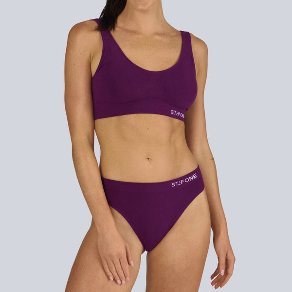 Women's SmoothFit Thong - Dark Purple - Bamboo Underwear