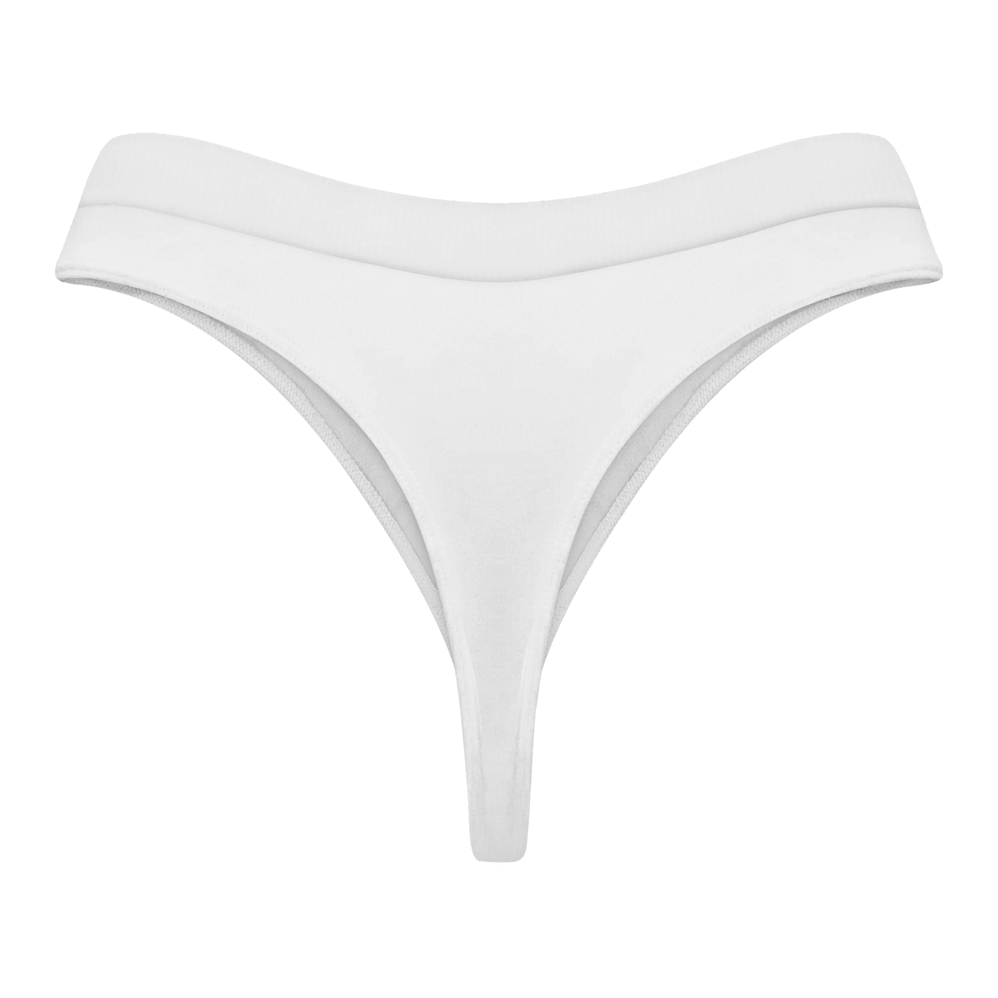 RUFSKIN Thongs Delta T-Back Thong Buttery-Soft Double-Sided Brushed Knit  White 1