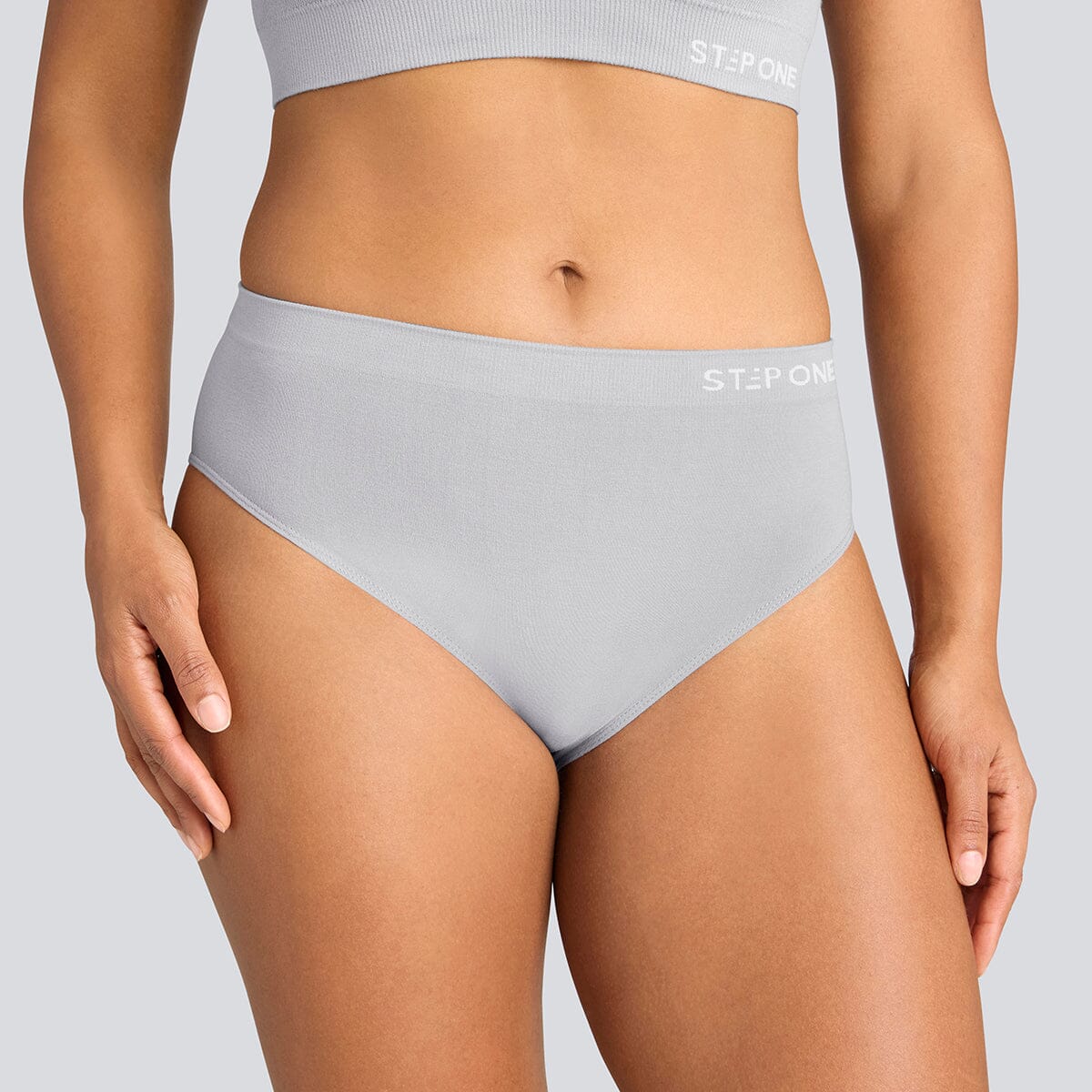 Women's SmoothFit Bikini Brief - Ultimate Grey - Bamboo Underwear - Model:Yolanda