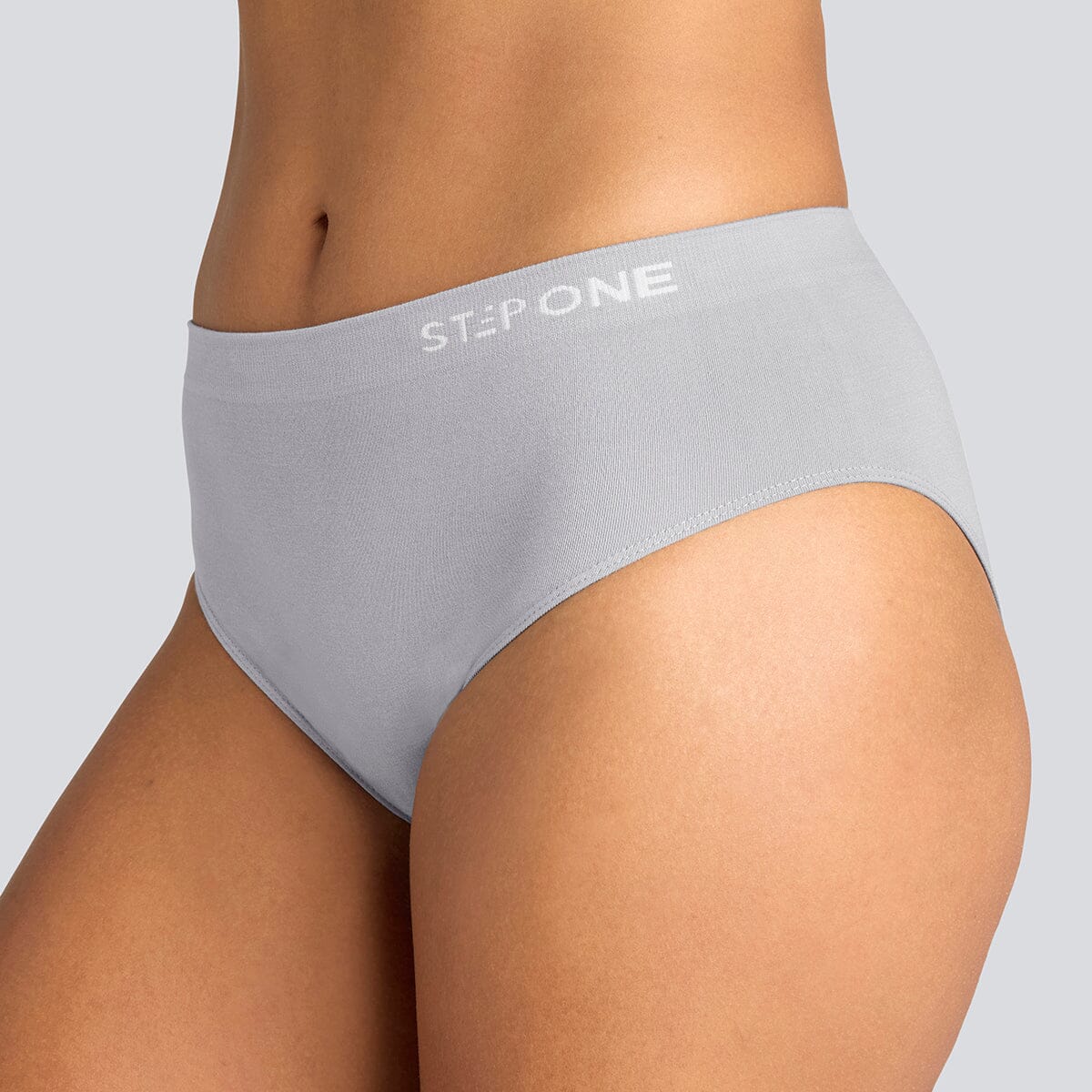 Women's SmoothFit Bikini Brief - Ultimate Grey - Bamboo Underwear - Model:Yolanda