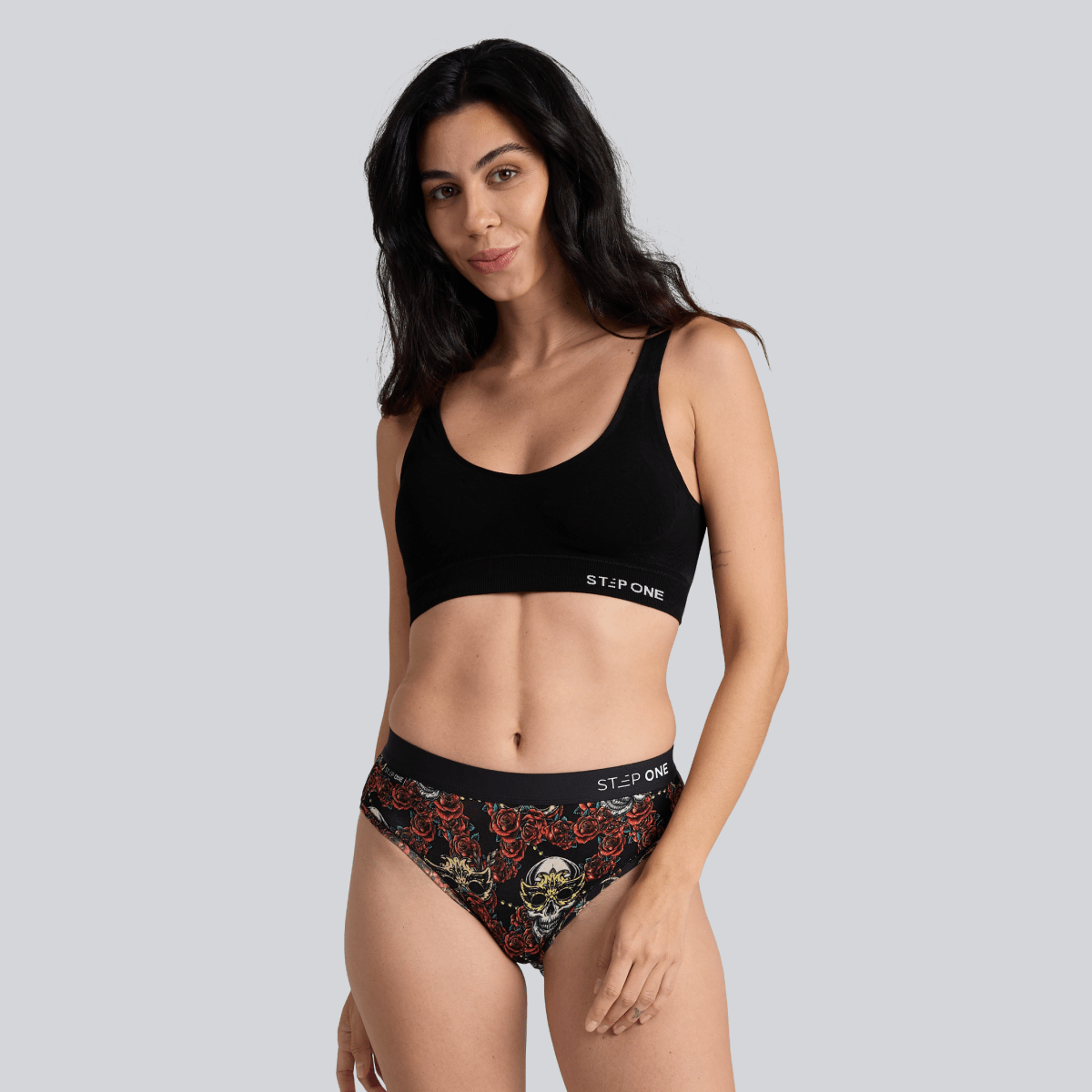 Women's Bikini Brief - Bones & Roses - Bamboo Underwear