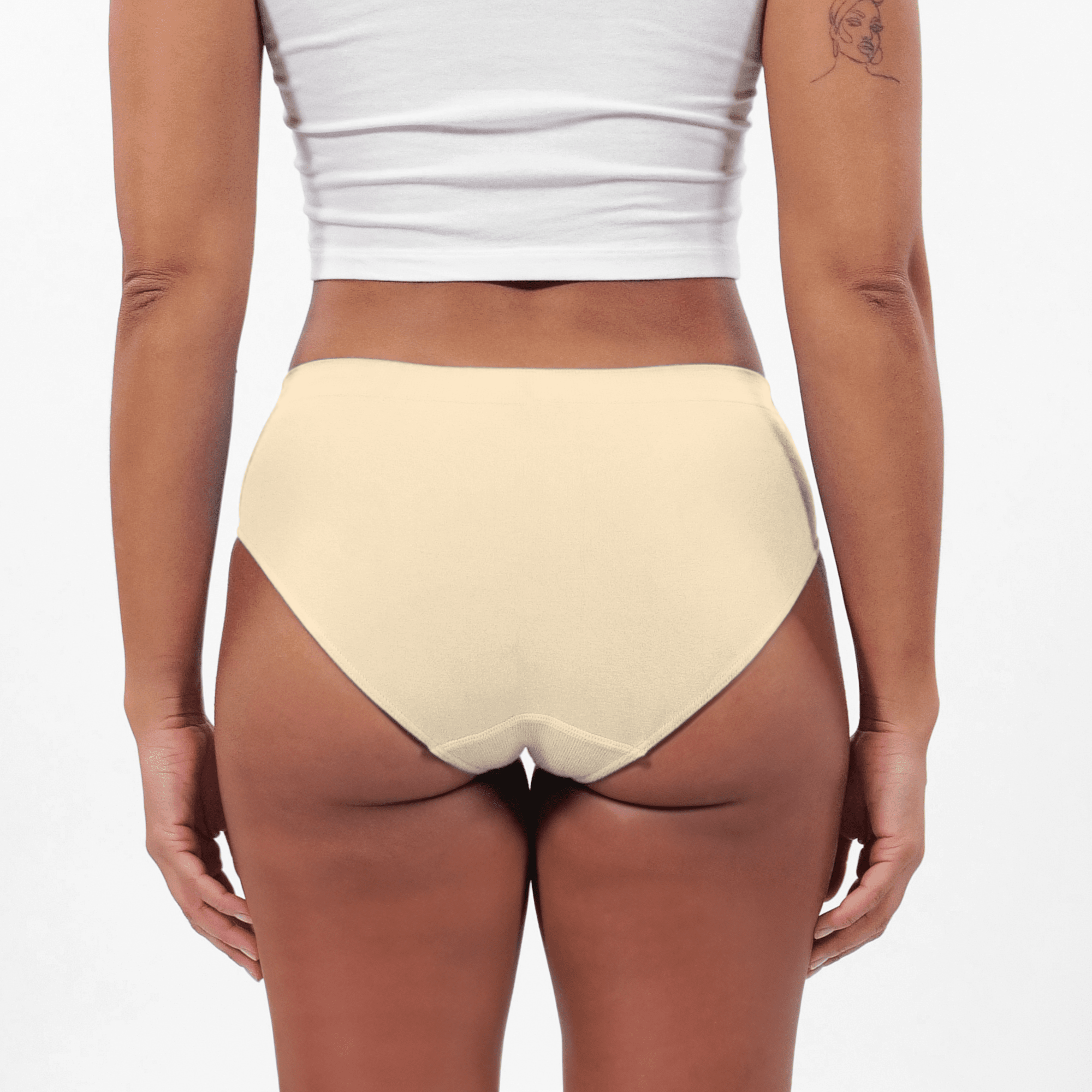 Women's Seamfree Bikini Brief - Chic Champagne - Model - #size_Large