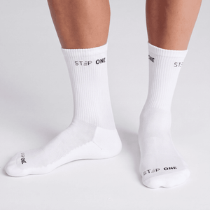 Crew Sock 4 Pack - White - Bamboo Underwear