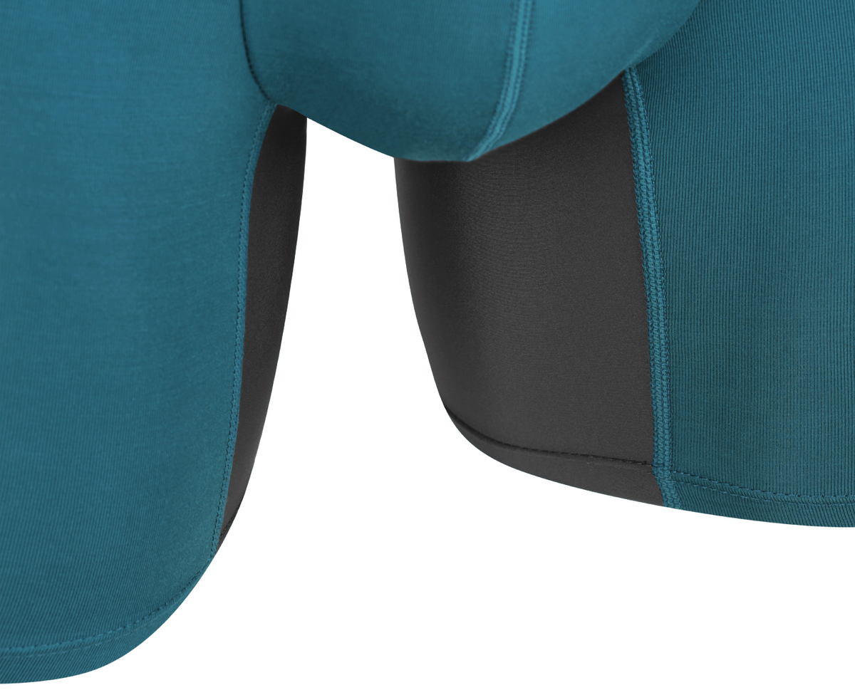 Close-up of the Ultraglyde™ inner-thigh panel on Step One boxer briefs