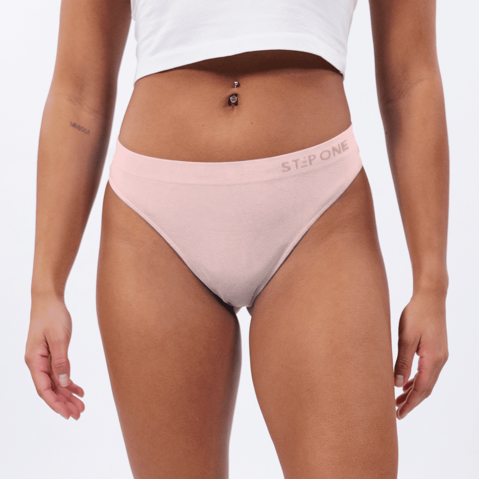 Women's Seamfree Thong - Rosé All Day - Model - #size_Large